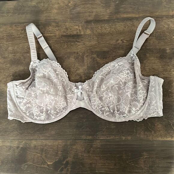 Savage X Fenty Floral Lace Unlined Bra  plus size bra Sz-42DD - Picture 9 of 11
